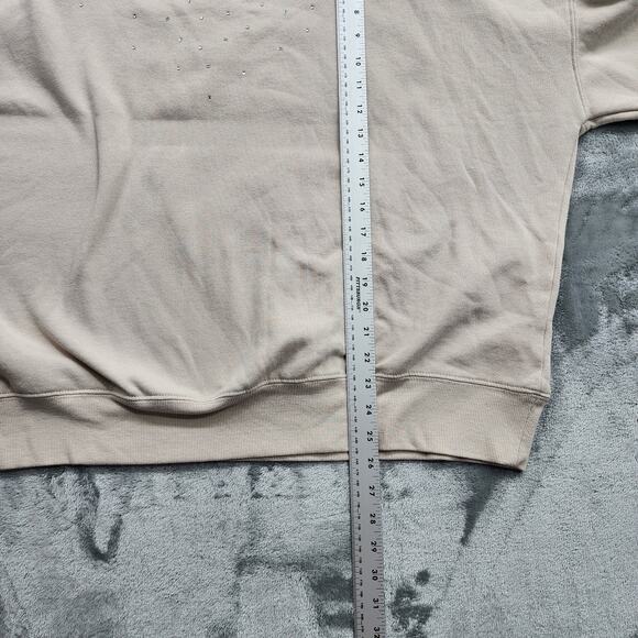 Maurices Sweatshirt Womens 2X Tan Crew Neck Gems Rhinestones Pullover Casual - Picture 8 of 10